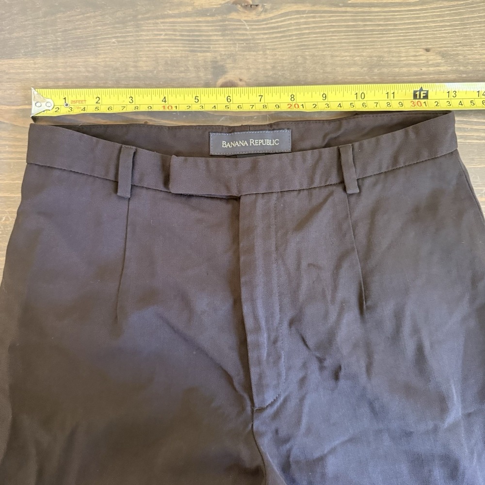 Banana Republic Womens 4 Brown 100% Wool Straight Leg Trousers Slacks Vintage - Picture 6 of 7